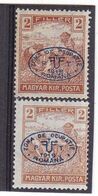 #Z.12434 Hungary 1919 Romanian Occupation In Debrecen 2 X Stamp 2 F Overprint, MNH: Harvester - Debreczin
