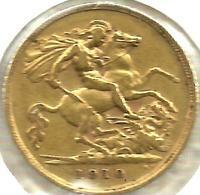 AUSTRALIA 1/2 SOVEREIGN ST GEORGE DRAGON FRONT KEVII HEAD BACK 1910 S AU GOLD VF+ READ DESCRIPTION CAREFULLY!!! - Andere & Zonder Classificatie