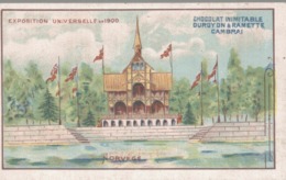 CHROMO CHOCOLAT A LA MENAGERE DUROYON & RAMETTE CAMBRAI  EXPOSITION UNIVERSELLE DE 1900 NORVEGE - Duroyon & Ramette