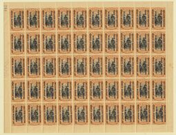 Ruanda - Urundi Ocb Nr :  35 Type B T14  ** MNH  (zie  Scan) II1A3 Surcharge L2, 8 Timbres Tache De Rouille - Volledige Vellen