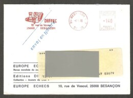 France 1980 Besançon - RED ROLLER Chess Cancel DIFFEC - Chess
