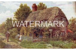 LITTLEWANES COTTAGE BRADING IOW OLD ART COLOUR POSTCARD SALMON 1634 ARTIST SIGNED A.R. QUINTON A.R.Q. - Quinton, AR