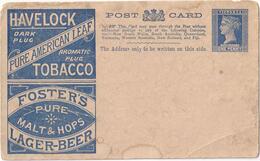 Havelock Tobacco - Foster\'s Lager-Beer - Post Card - Stamped Stationery - Unused - Interi Postali