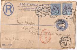 Envelope - Inland Registration - Registered Ltter - Envelope - 1898 - Via Penang - Stamped In Portobello, Edinburgh - St - Covers & Documents