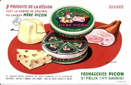 BUVARD BLOTTING PAPER PRODUIT LAITIER FROMAGE MÈRE PICON A SAINT FELIX 74 - Milchprodukte