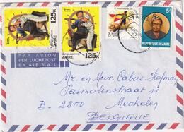 Zaire Air Mail - Envelope 1985 - Andere & Zonder Classificatie