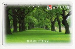 TELECARTE JAPON PAYSAGE RANGEE D'ARBRES - Landschaften