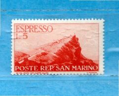 (Riz) San.MARINO**-1945 - ESPRESSO VEDUTA. Unif. E12. MNH. - Francobolli Per Espresso