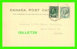 CANADA - ENTIERS POSTAUX 1915 - COLLÈGE DE LÉVIS, QUÉBEC - SIGNÉ PAR LE DIRECTEUR - TIMBRES DE 1 CENT - - 1903-1954 Kings