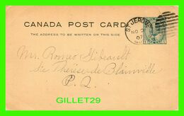 CANADA - ENTIERS POSTAUX 1907 - ENVOIE DE ST-JÉROME, QUÉBEC - ÉCRITE - TIMBRES DE 1 CENT - - 1903-1954 Kings