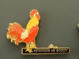 Pin's PETANQUE DE BOUZY - COQ - Pétanque