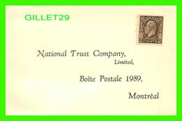 CANADA - ENTIERS POSTAUX - TO NATIONAL TRUST COMPANY LIMITED, MONTRÉAL, QUÉBEC - 2 CENTS STAMP  - - Covers & Documents