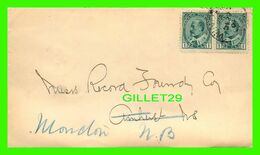 CANADA - ENTIERS POSTAUX, 1904 - FROM AMHERST, NS TO RECORD FOUNDRY & MACHINE CO, MONCTON, NB  - 2 CENTS STAMP - - Storia Postale