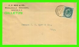 CANADA - ENTIERS POSTAUX, 1898 - FROM F. P. REID & CO, WHOLESALE GROCERS, MONCTON, NB - CENT STAMP, VICTORIA - - Covers & Documents