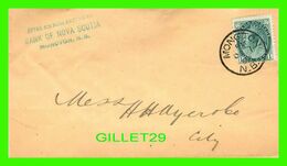 CANADA - ENTIERS POSTAUX, 1898 - FROM BANK OF NOVA SCOTIA, MONCTON, NB - 1 CENT STAMP, VICTORIA = - Covers & Documents