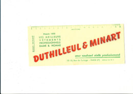 BU 1841  /   BUVARD     -   VETEMENTS  DUTHILLEUL &  MINART    PARIS - Textile & Vestimentaire