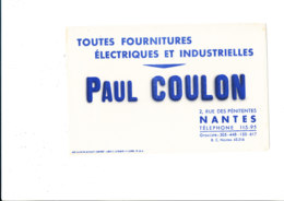 BU 1875 /   BUVARD     -  FOURNITURES ELECTRIQUES PAUL COULON NANTES - Electricity & Gas