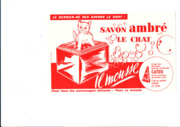 BU 1905 /   BUVARD     -   SAVON AMBRE  LE CHAT  IL MOUSSE - Parfum & Cosmetica