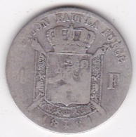 Belgique. 1 Franc 1881. Leopold II, Légende Française, En Argent - 1 Franc