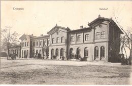 OSTROWO Bz Posen Ostrow Wielkopolski Bahnhof Belebt Pferde Kutsche Gelaufen Als Feldpost 27.10.1914 - Posen