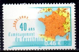 2003 France 40 Years Of Regional Land Planing Act MNH** MiNr. 3682 Map Of France - Neufs