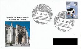 SPAIN. POSTMARK. SANTA MARIA CHURCH. ARANDA DE DUERO. 2020 - Other & Unclassified