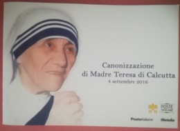 CITTA' DEL VATICANO - FOLDER 2016 MADRE TERESA DI CALCUTTA - EMISSIONE CONGIUNTA CON L'ITALIA - Postzegelboekjes