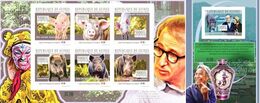 Guinea 2010, Year Of The Pig, 6val In BF+BF IMPERFORATED - Astrology