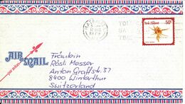 New Zealand Air Mail Cover Sent To Switzerland Matamata 17-12-1979 Single Franked - Airmail