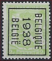 KLEIN STAATSWAPEN Nr. 418A België Typografische Voorafstempeling Nr. 330 B  BELGIQUE  1938  BELGIE  ! - Typos 1936-51 (Petit Sceau)