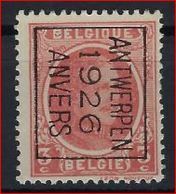 HOUYOUX Nr. 192 België Typografische Voorafstempeling Nr. 138 B   ANTWERPEN  1926  ANVERS  ! - Typografisch 1922-31 (Houyoux)