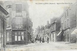 53 - Mayenne - VILLAINES La JUHEL - Eglise Et Rue Saint-Nicolas - Villaines La Juhel