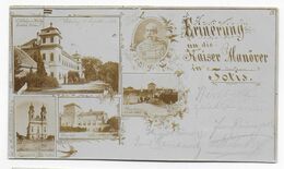 HONGRIE - 1897 - TRES RARE CP ENTIER POSTAL PRIVEE Des MANOEUVRES De L'EMPEREUR à TOTIS ! De KOMAROM => WIEN => BÖHMEN - Postal Stationery