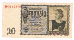 20 REICHSMARK 1938 - 20 Reichsmark