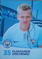 Manchester City Oleksandr Zinchenko Signed Card - Autógrafos