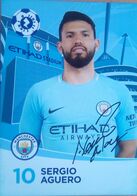 Manchester City Sergio Aguero Signed Card - Autógrafos