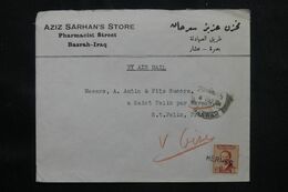 IRAQ - Enveloppe Commerciale De Basrah Pour La France , Griffe Linéaire De Hermes Sur Affranchissement  - L 69449 - Irak