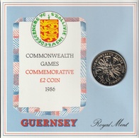 GUERNSEY 1986 GBP2.00 Commonwealth Games: Single Coin (in Pack) BRILLIANT UNCIRCULATED - Guernsey