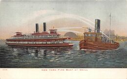 ¤¤   -    ETATS-UNIS   -  NEW YORK Fire Boat At Drill   -  Bateaux   -   ¤¤ - Brooklyn