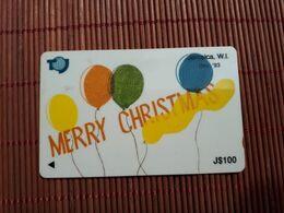 Jamaica Phonecard Merry Christmas  100 $ Control Number 16 JAMC Used Rare - Jamaica