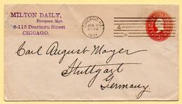 USA. Cover From Chicago, Illinois To Stuttgart, Germany. Jun-11-1901. - Cartas