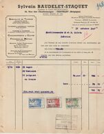 Facture - Sylvain Baudelet-Staquet - Chaudronnerie /Fonderie - Châtelet - 1947 - Ambachten