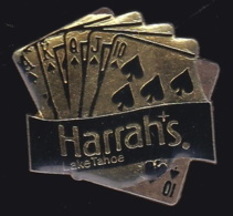 66429- Pin's.Harrah's Lake Tahoe à Stateline (Nevada).Casino.Jeux.Poker. - Jeux