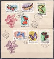 Hungary, 1959, Butterflies, FDC - Farfalle