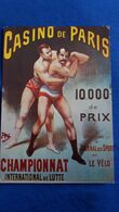 CPM CPSM S8 NUGERON SPORTS 1900 LUTTE CASINO DE PARIS HOMMES TORSE NU - Wrestling