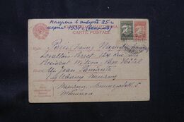 U.R.S.S. - Entier Postal + Complément Pour La France En 1937 - L 69562 - ...-1949