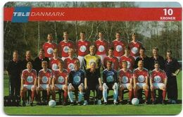 Denmark - Tele Danmark - Football Team, Exp. 31.10.1998, Remote Mem. 10Kr, 50.000ex, Used - Danemark