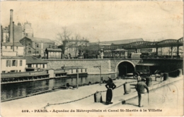 CPA PARIS 19e - Aqueduc Du Métropolitain Et Canal St-Martin (82789) - Arrondissement: 19