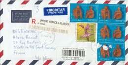 BULGARIE AFFRANCHISSEMENT COMPOSE SUR LETTRE PRIORITAIRE POUR LA FRANCE 2007 - Covers & Documents