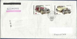CZECH REPUBLIC POSTAL USED AIRMAIL COVER TO PAKISTAN CARS CAR - Briefe